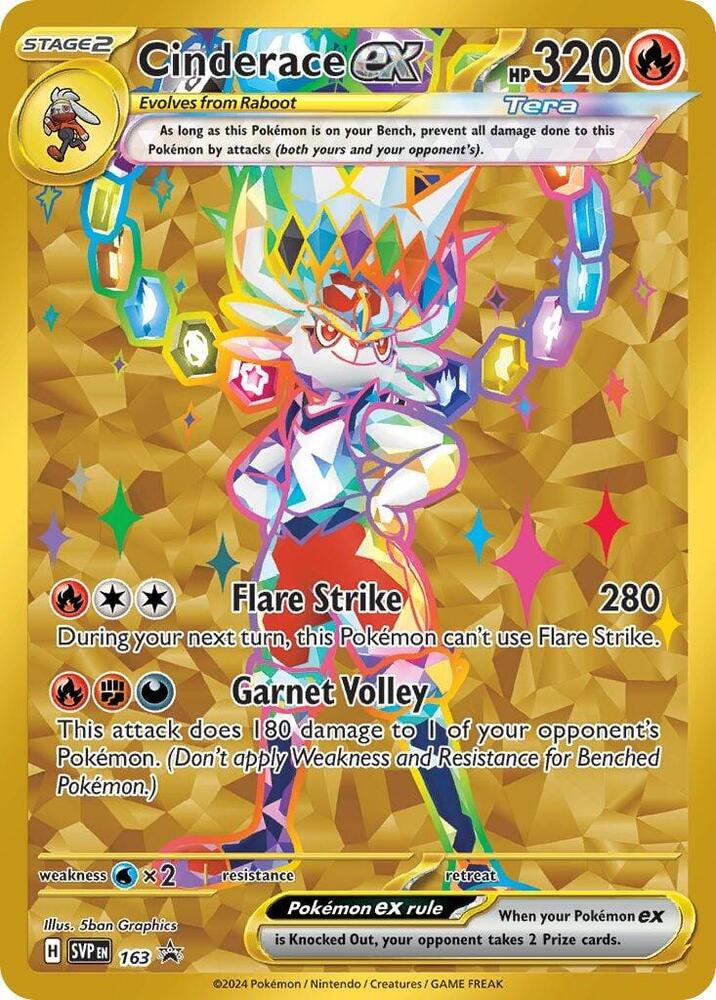 Cinderace ex - 163 - SV: Scarlet & Violet Promo Card