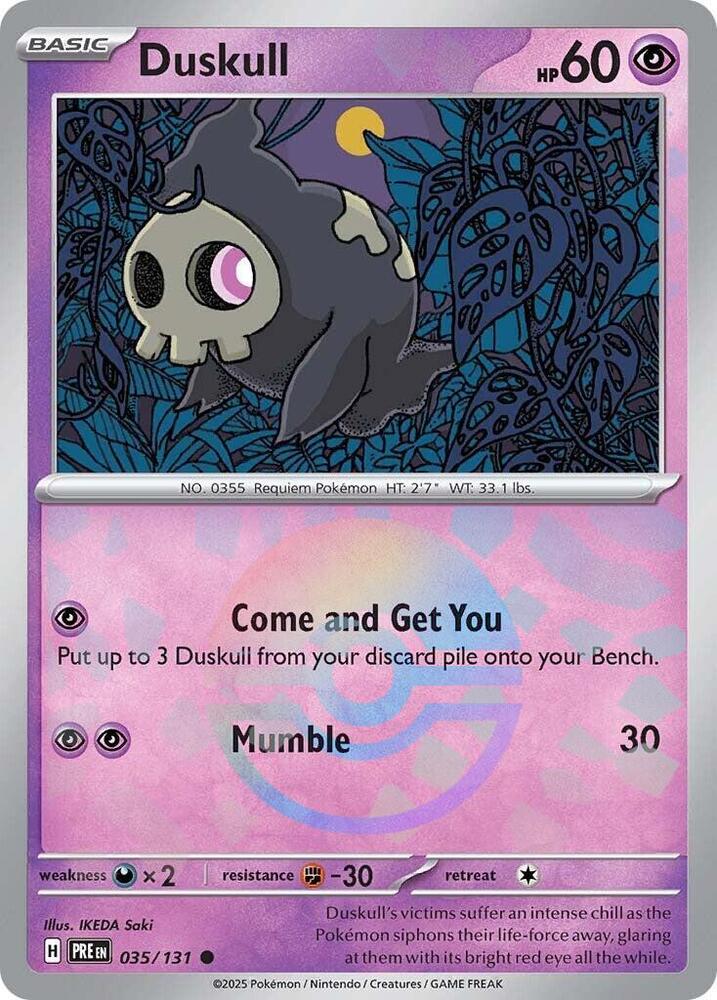 Duskull - 035/131 - SV: Prismatic Evolutions (Poke Ball Pattern)