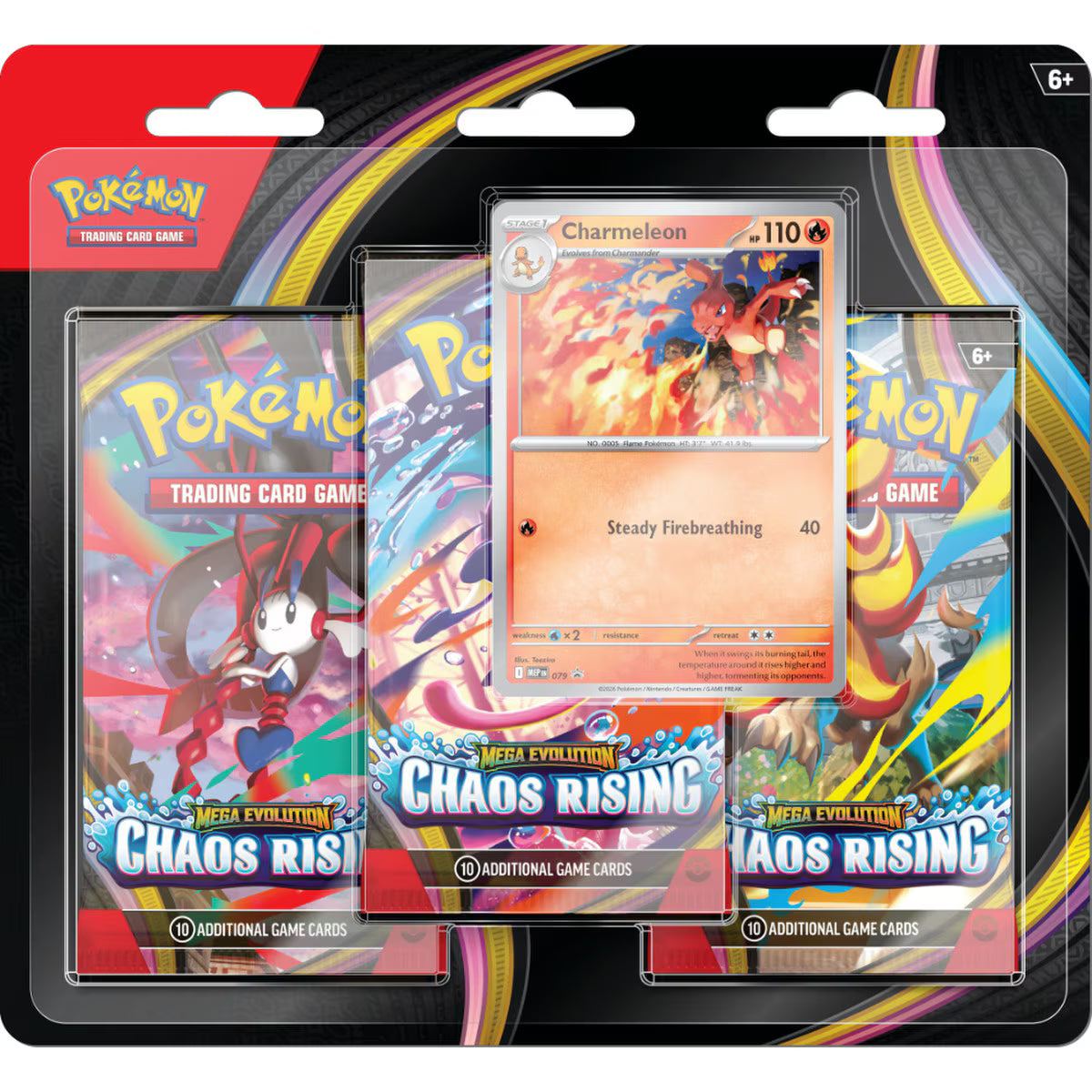 Pokémon: Mega Evolution—Chaos Rising: 3-pack Blister