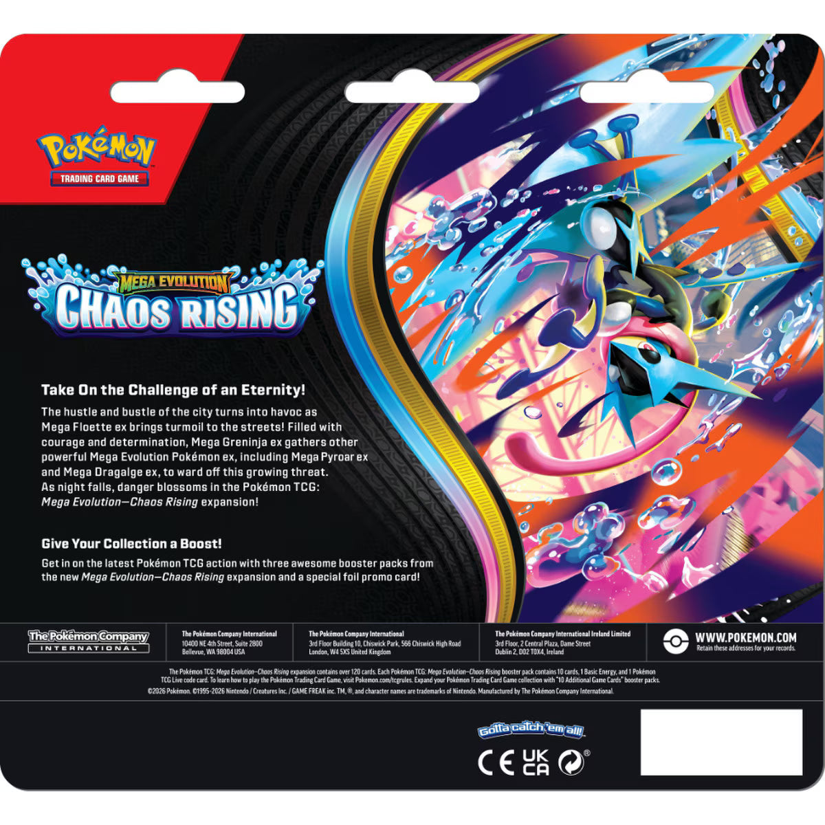 Pokémon: Mega Evolution—Chaos Rising: 3-pack Blister