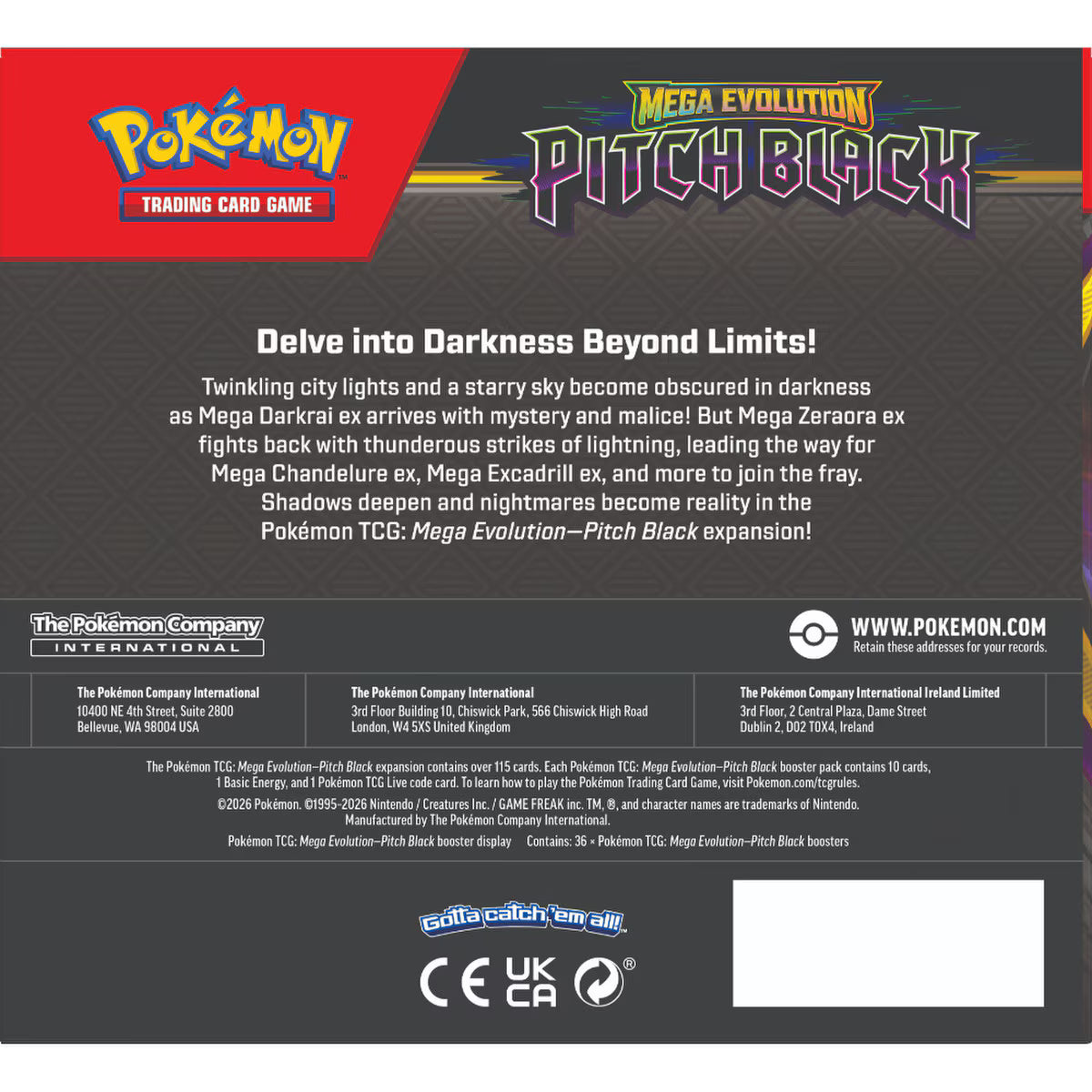Pokémon: Mega Evolution—Pitch Black: Booster Box
