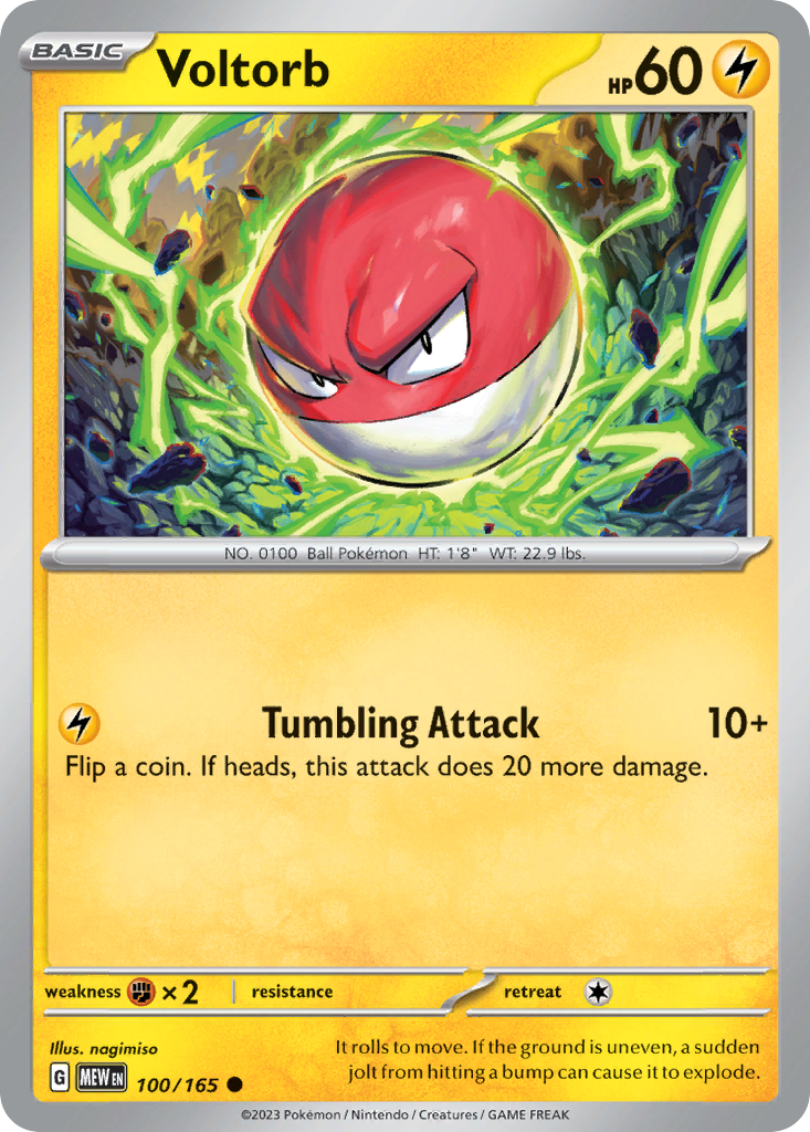 Voltorb - 100/165 -SV: Scarlet & Violet 151 (MEW) (Reverse Holo)