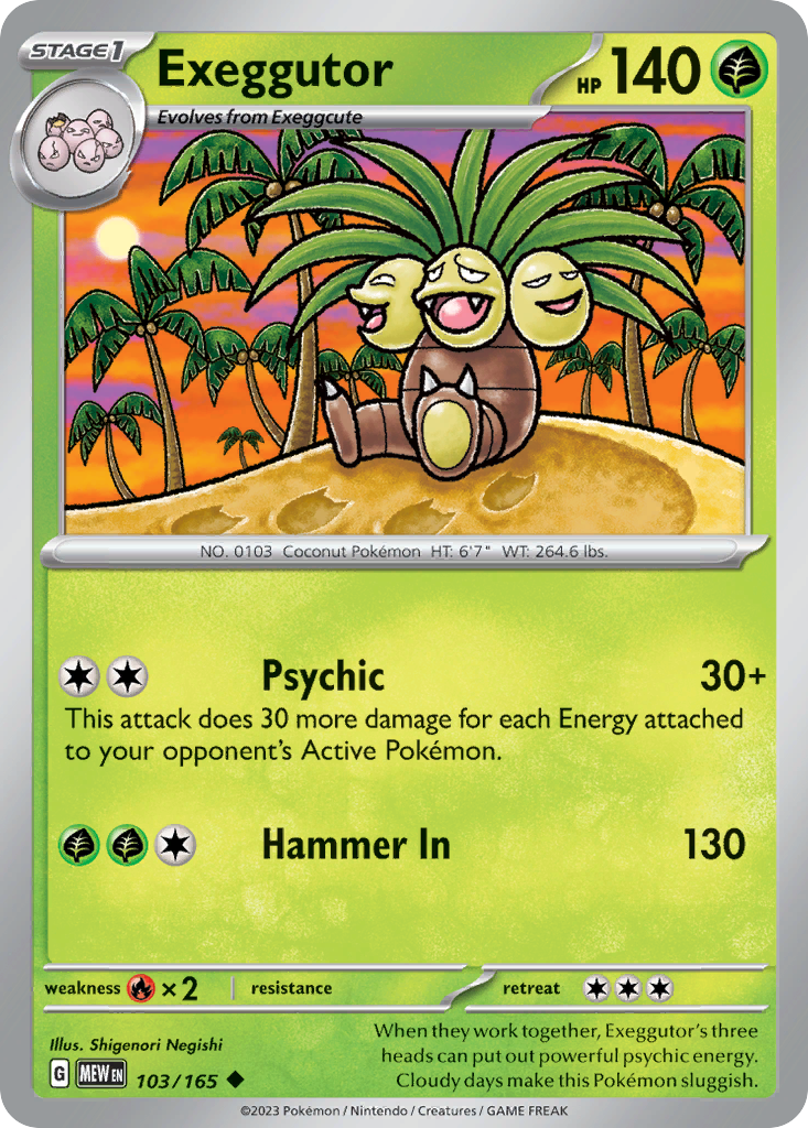 Exeggutor - 103/165 -SV: Scarlet & Violet 151 (MEW)