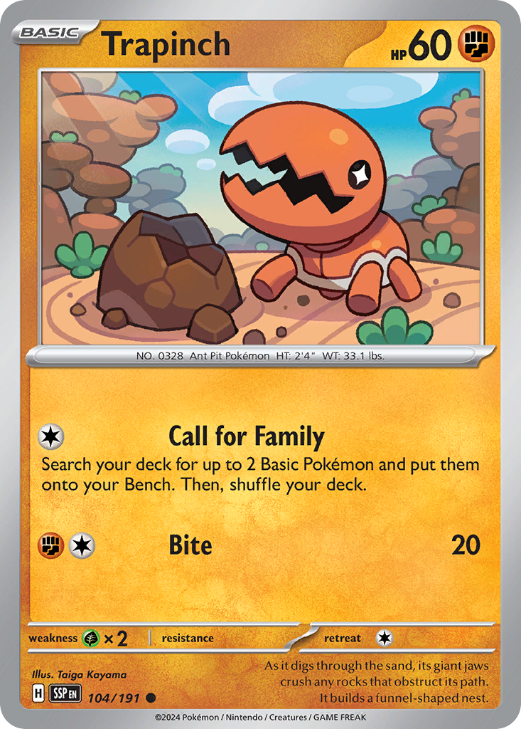 Trapinch- 104/191 - Surging Sparks