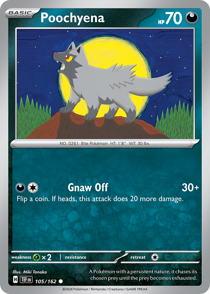 Poochyena - 105/162 - Temporal Forces (Reverse Holo)