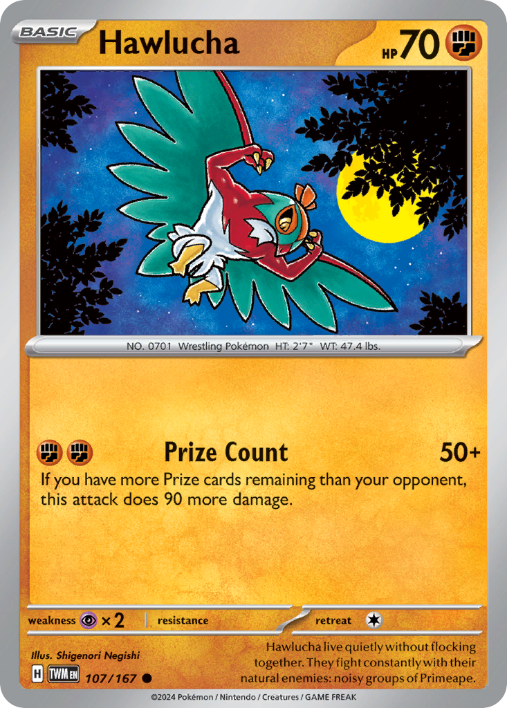 Hawlucha - 107/167 - Twilight Masquerade (Reverse Holo)
