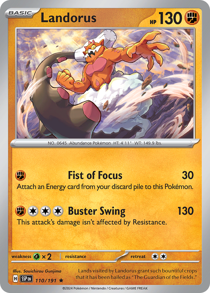 Landorus- 110/191 - Surging Sparks (Reverse Holo)