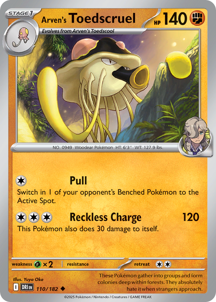 Arven's Toedscruel - 110/182 - Destined Rivals (Reverse Holo)