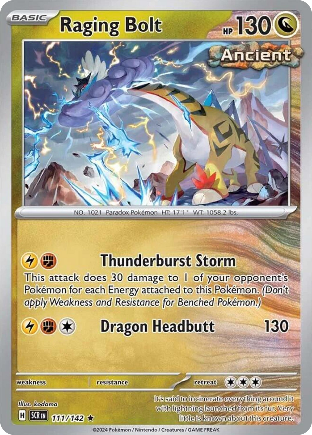 Raging Bolt- 111/142 - Stellar Crown (Holo)