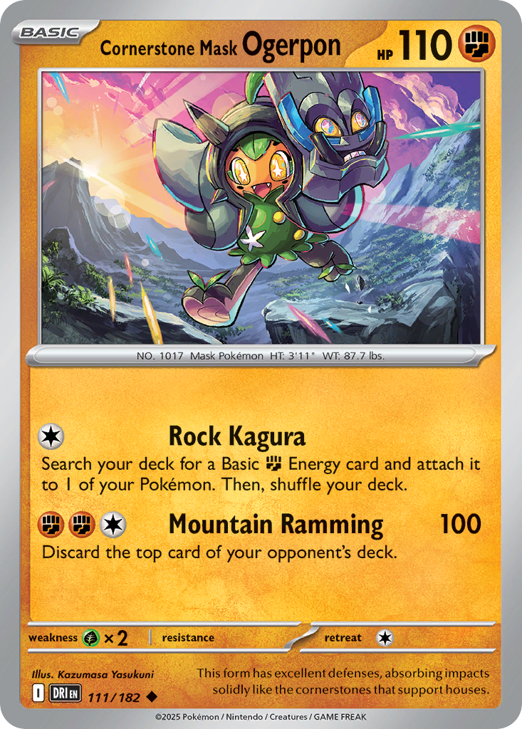 Cornerstone Mask Ogerpon - 111/182 - Destined Rivals (Reverse Holo)