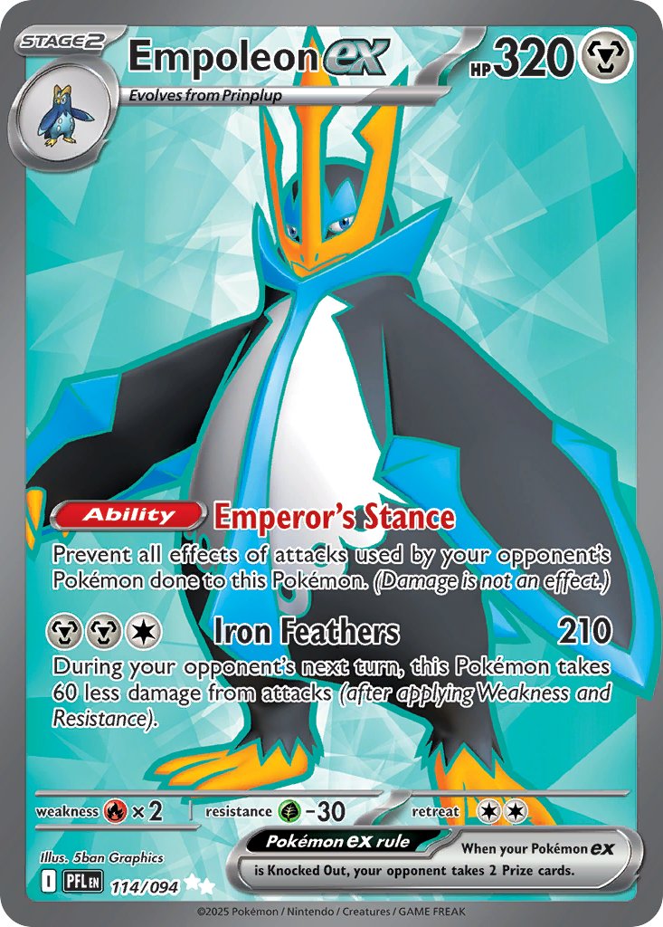 Empoleon ex - 114/094 - Phantasmal Flames (PFL)