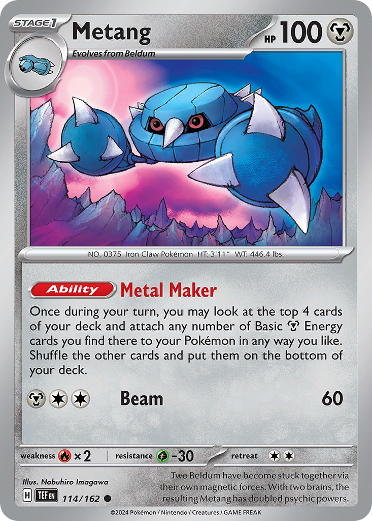Metang - 114/162 - Temporal Forces (Reverse Holo)