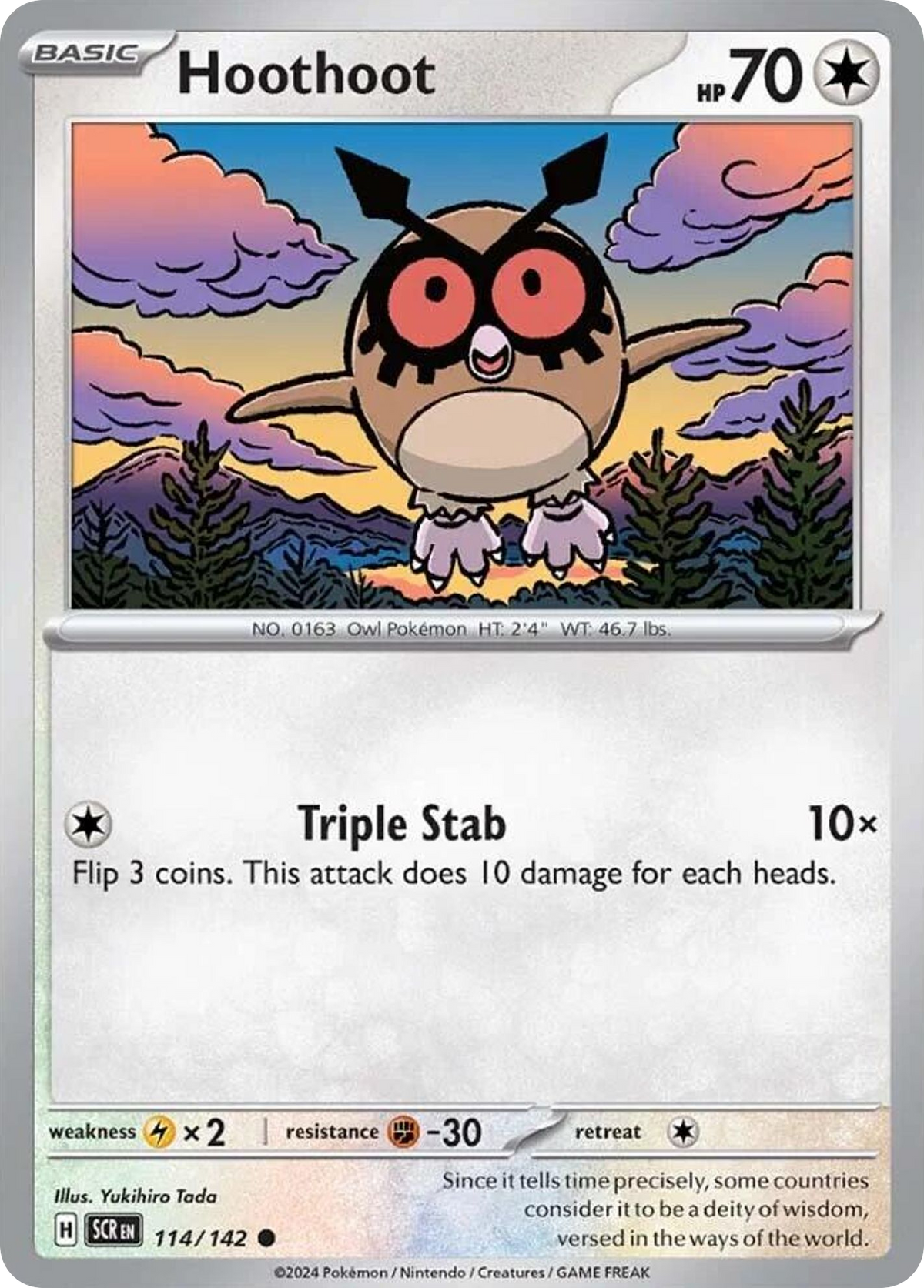 Hoothoot- 114/142 - Stellar Crown