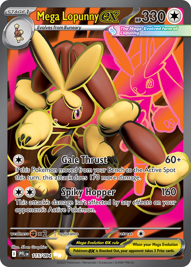 Mega Lopunny ex - 115/094 - Phantasmal Flames (PFL)