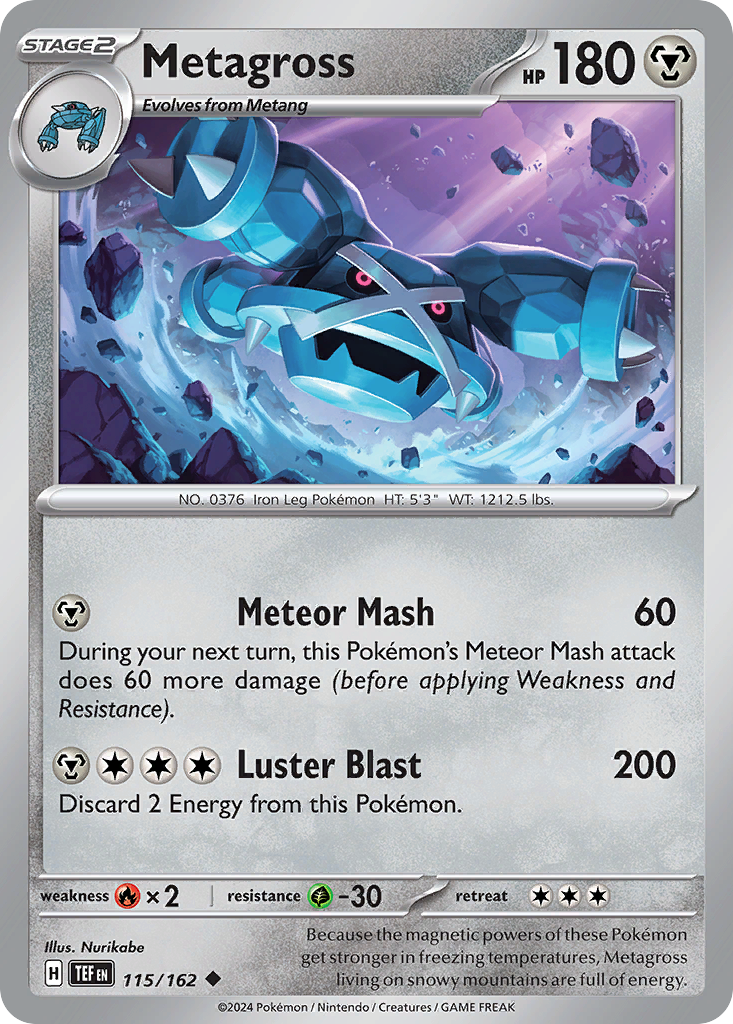 Metagross - 115/162 - Temporal Forces (Reverse Holo)