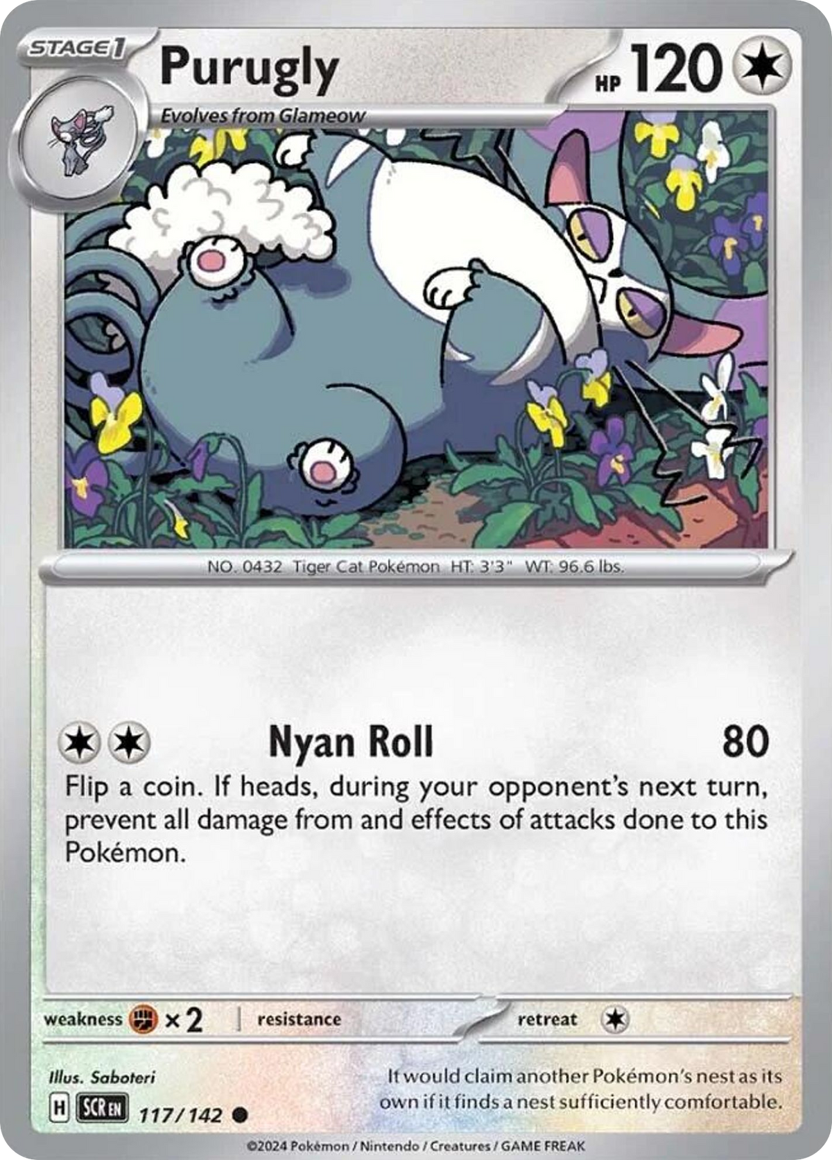 Purugly- 117/142 - Stellar Crown (Reverse Holo)