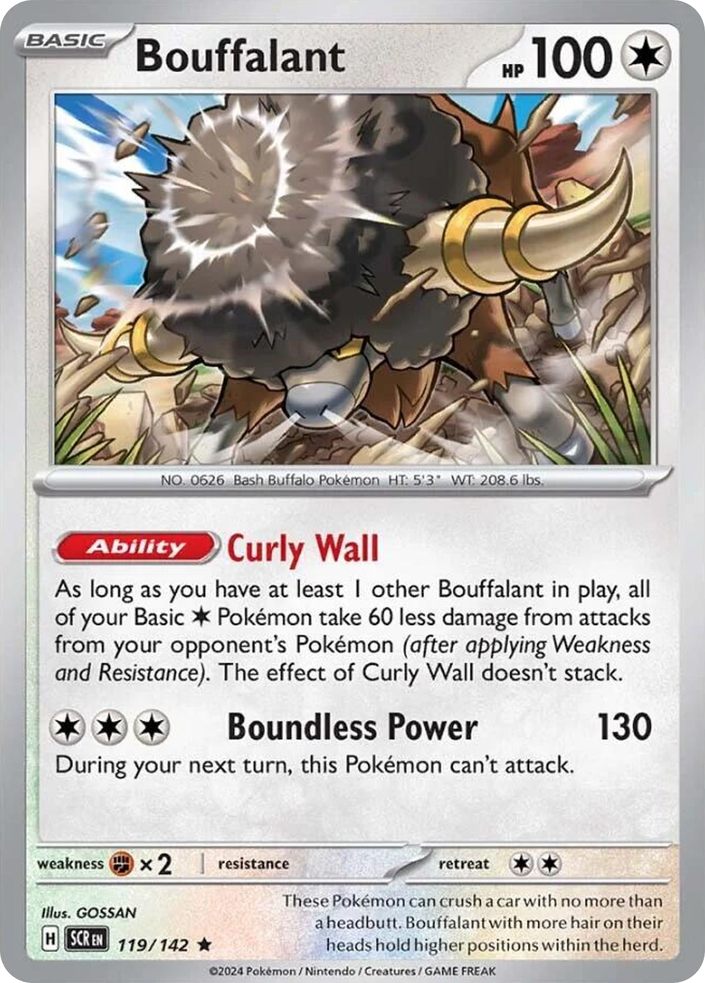 Bouffalant- 119/142 - Stellar Crown (Holo)