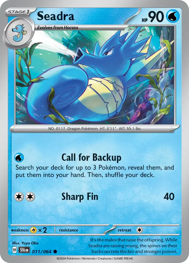 Seadra - 011/064 - Shrouded Fable (Reverse Holo)