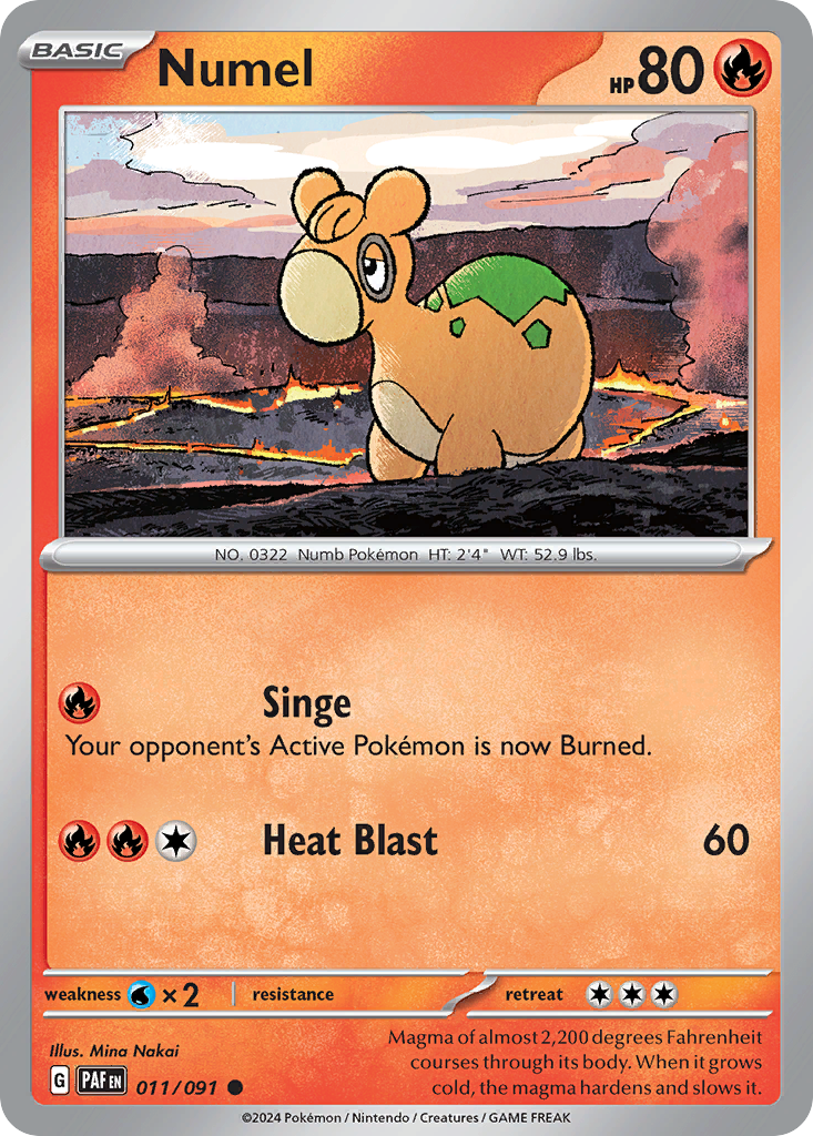 Numel - 011/091 - Paldean Fates (Reverse Holo)