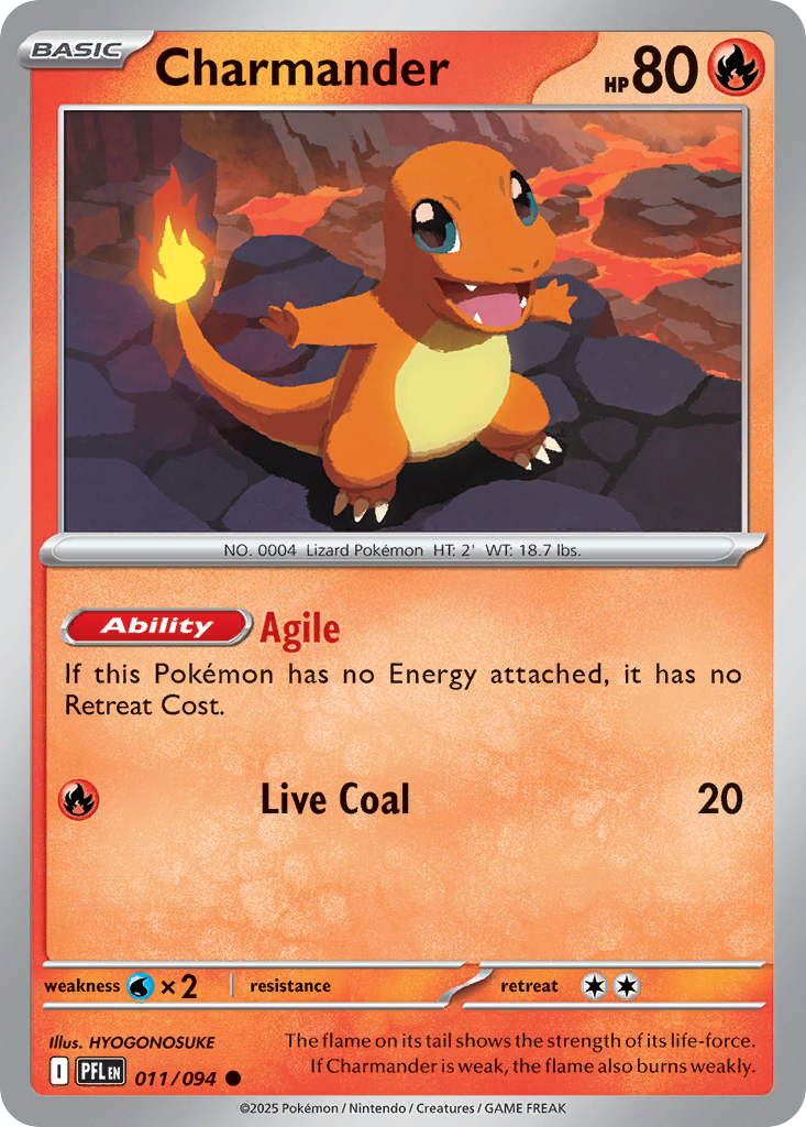 Charmander- 011/094 - Phantasmal Flames (Reverse Holo)