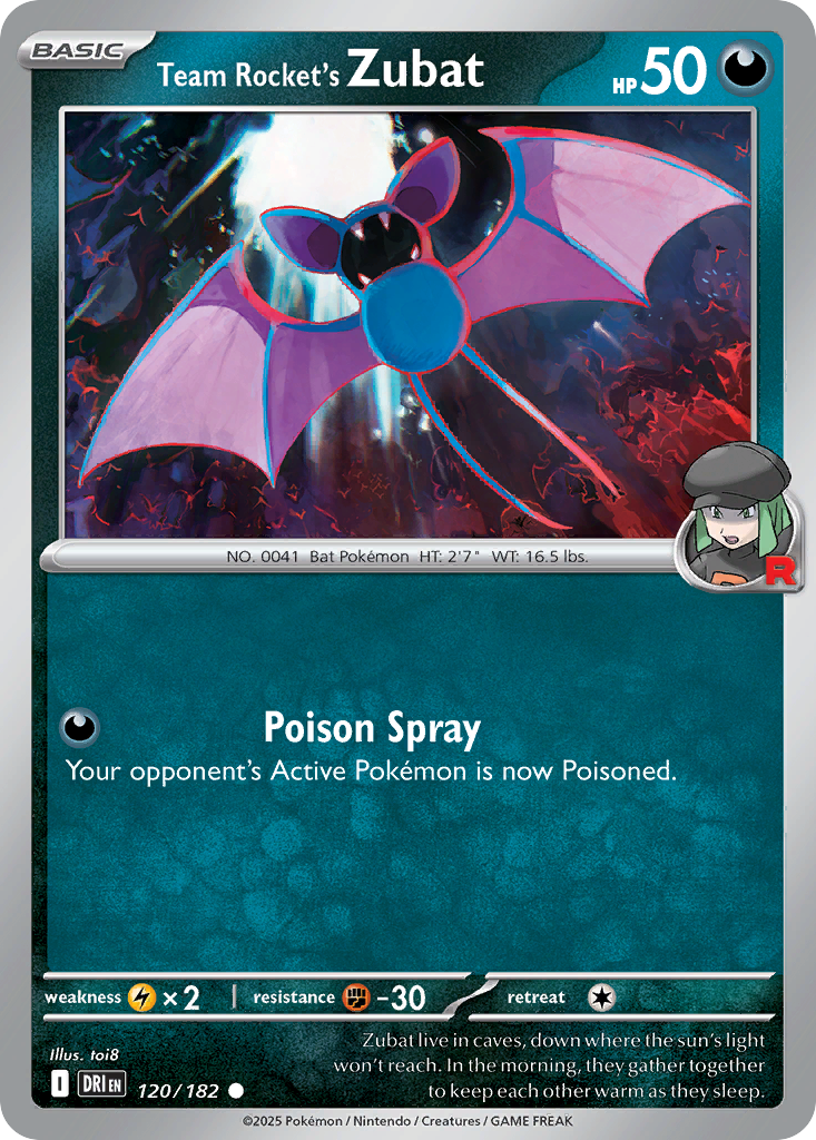 Team Rocket's Zubat - 120/182 - Destined Rivals (Reverse Holo)