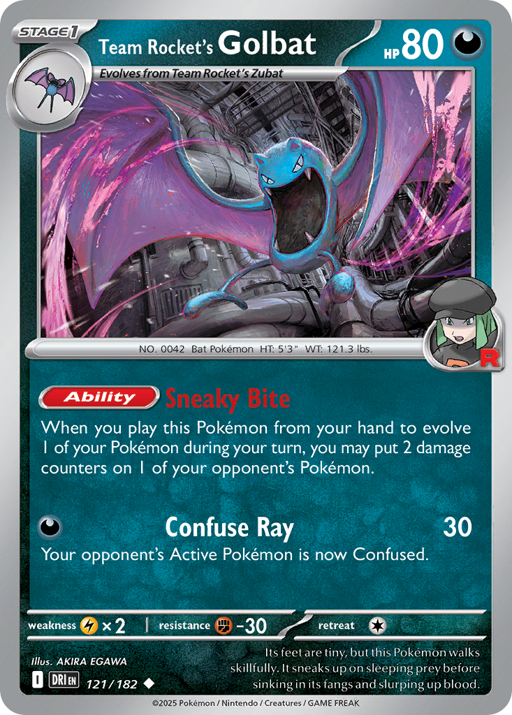 Team Rocket's Golbat - 121/182 - Destined Rivals (Reverse Holo)