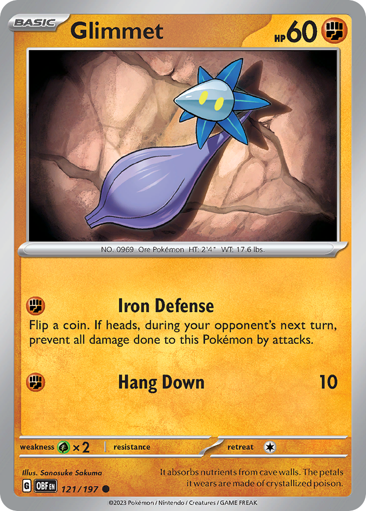 Glimmet - 121/197 - Obsidian Flames (Reverse Holo)