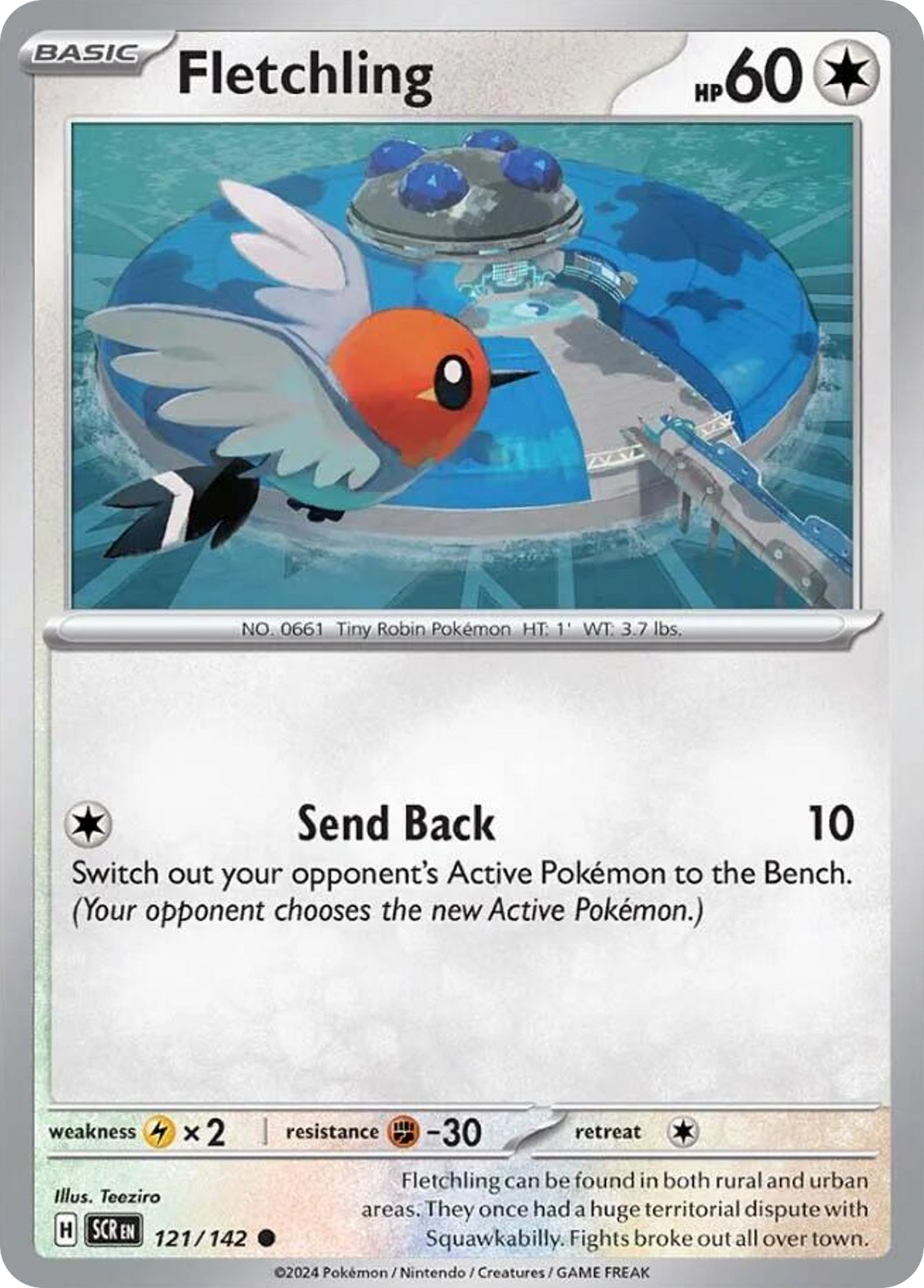 Fletchling- 121/142 - Stellar Crown (Reverse Holo)