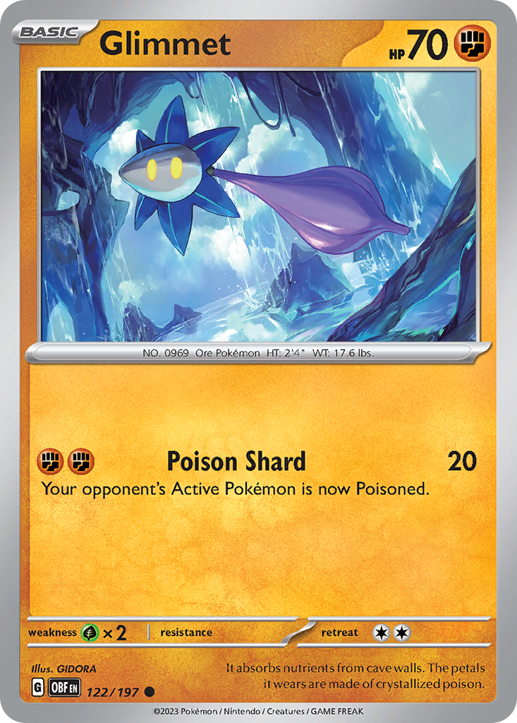 Glimmet - 122/197 - Obsidian Flames (Reverse Holo)