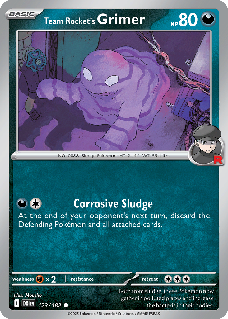 Team Rocket's Grimer - 123/182 - Destined Rivals (Reverse Holo)