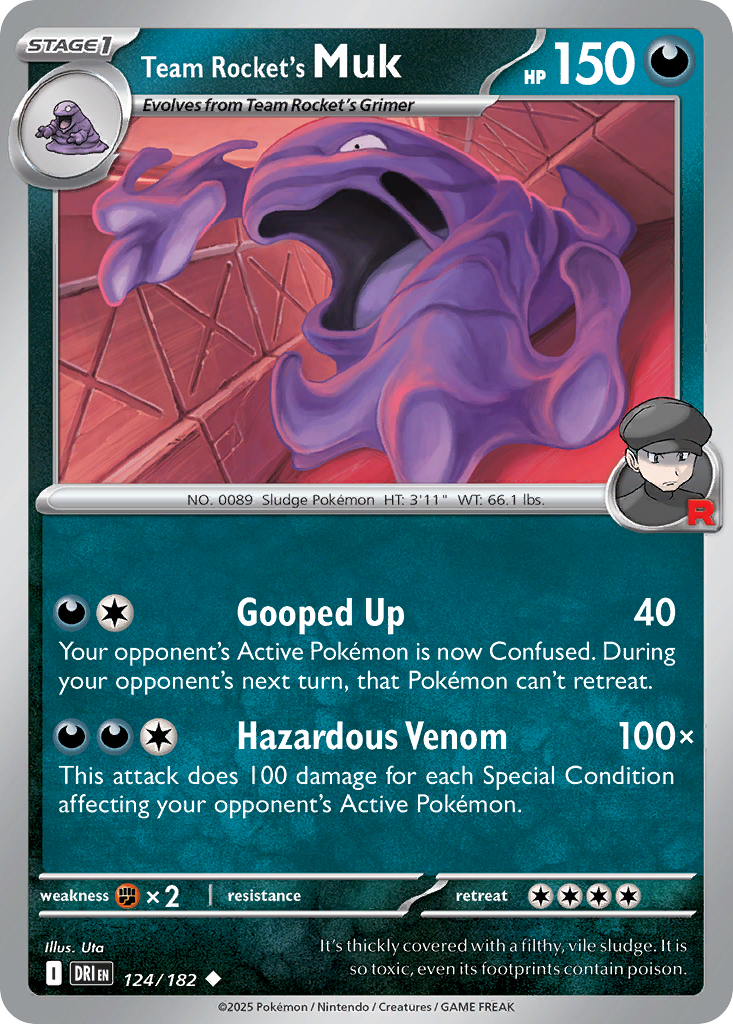 Team Rocket's Muk - 124/182 - Destined Rivals (Reverse Holo)