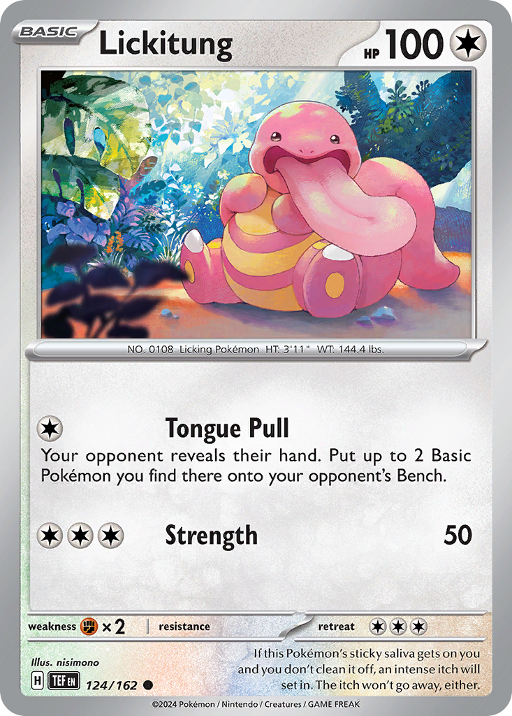 Lickitung - 124/162 - Temporal Forces (Reverse Holo)