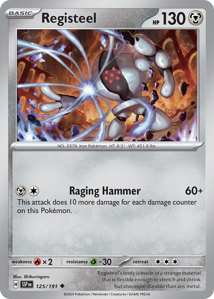 Registeel- 125/191 - Surging Sparks (Reverse Holo)