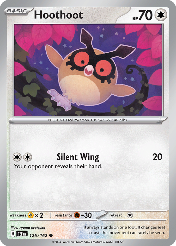 Hoothoot - 126/162 - Temporal Forces (Reverse Holo)