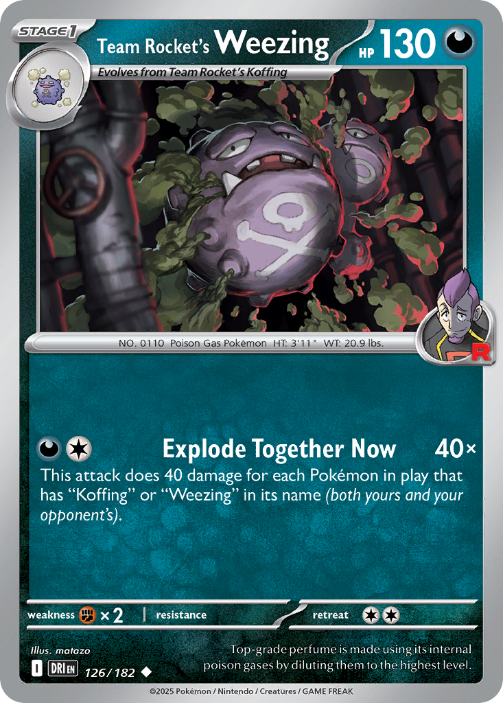 Team Rocket's Weezing - 126/182 - Destined Rivals (Reverse Holo)