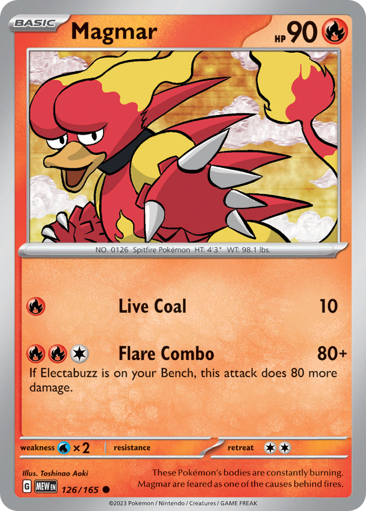 Magmar - 126/165 -SV: Scarlet & Violet 151 (MEW)
