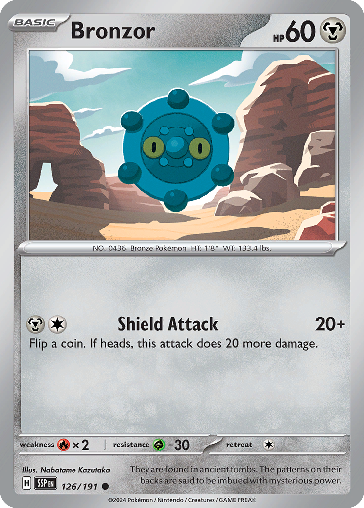Bronzor- 126/191 - Surging Sparks (Reverse Holo)