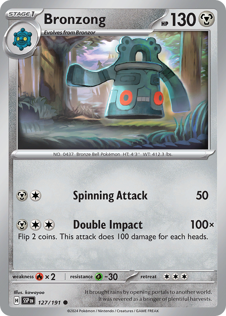 Bronzong- 127/191 - Surging Sparks (Reverse Holo)