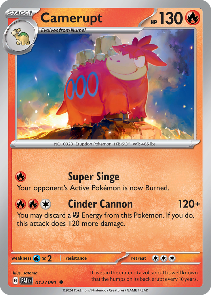 Camerupt - 012/091 - Paldean Fates (Reverse Holo)
