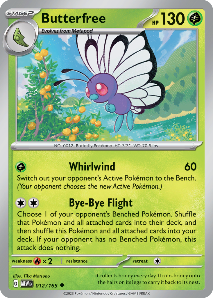 Butterfree - 012/165 -SV: Scarlet & Violet 151 (MEW)