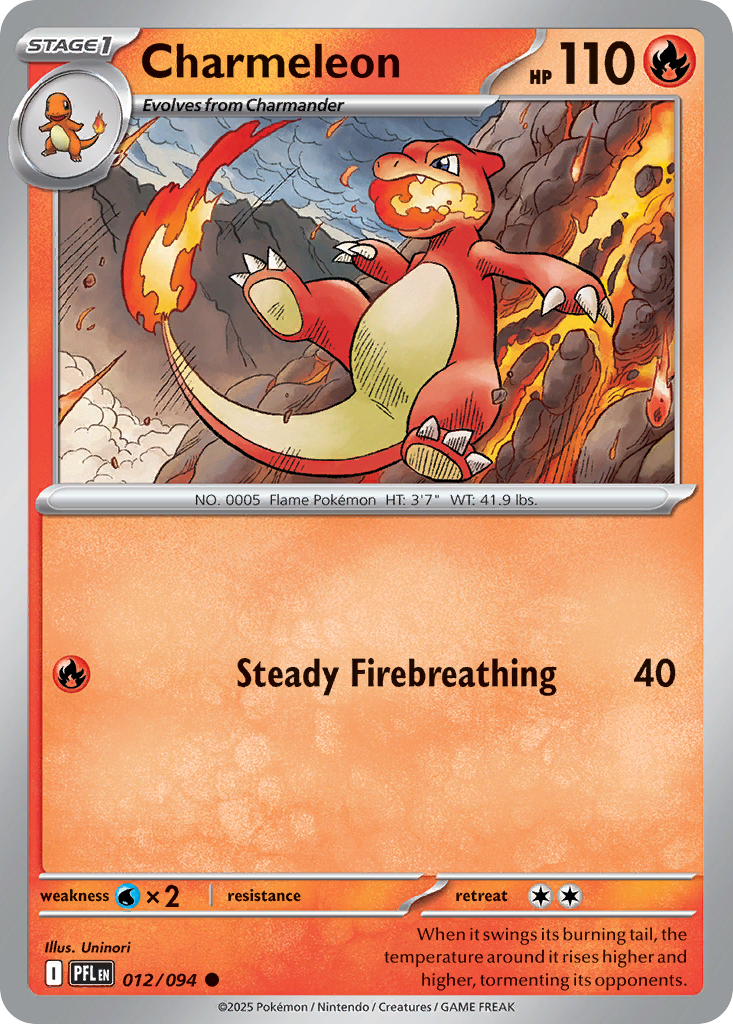 Charmeleon- 012/094 - Phantasmal Flames (Reverse Holo)
