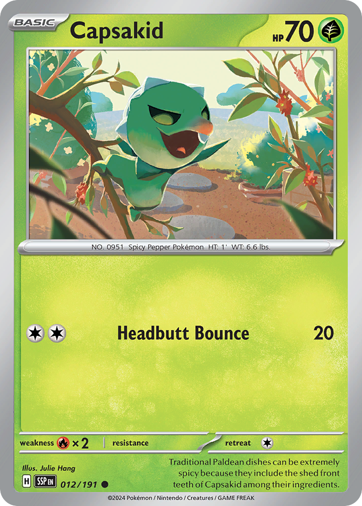 Capsakid- 012/191 - Surging Sparks (Reverse Holo)