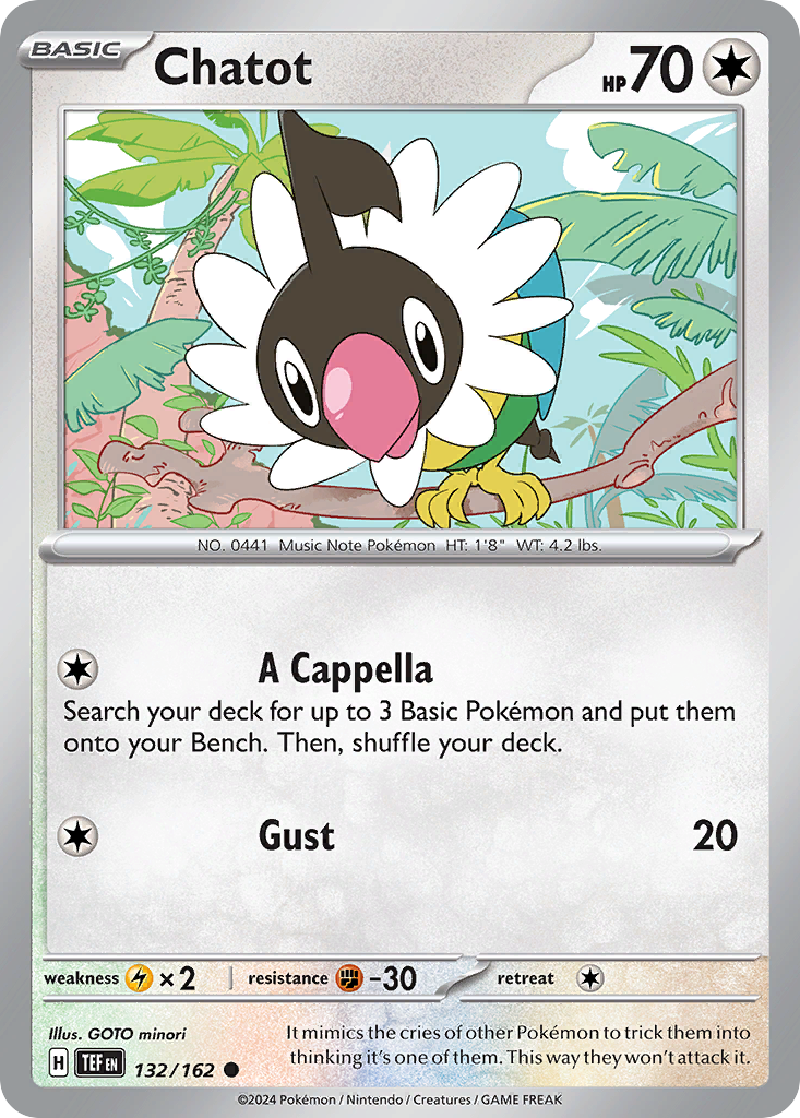 Chatot - 132/162 - Temporal Forces (Reverse Holo)