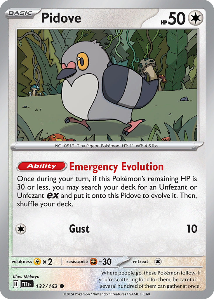 Pidove - 133/162 - Temporal Forces (Reverse Holo)