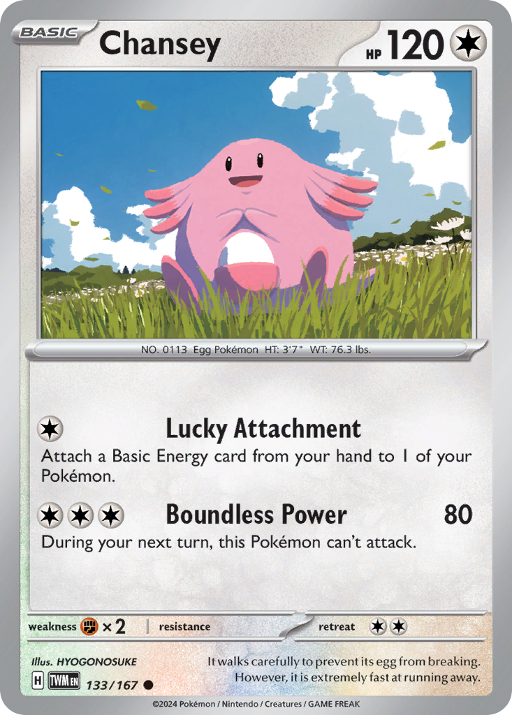 Chansey - 133/167 - Twilight Masquerade (Reverse Holo)