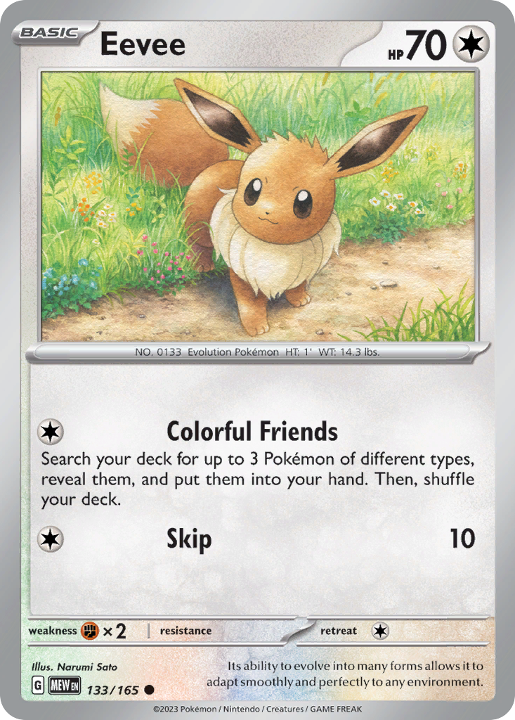 Eevee - 133/165 -SV: Scarlet & Violet 151 (MEW)