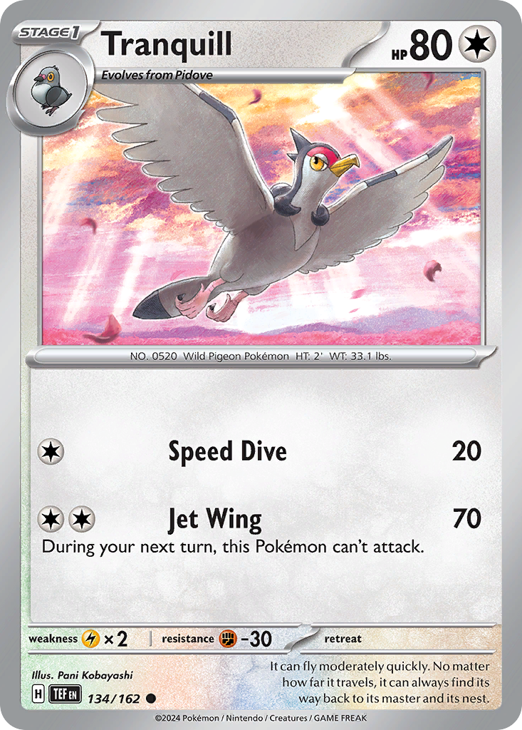 Tranquill - 134/162 - Temporal Forces (Reverse Holo)