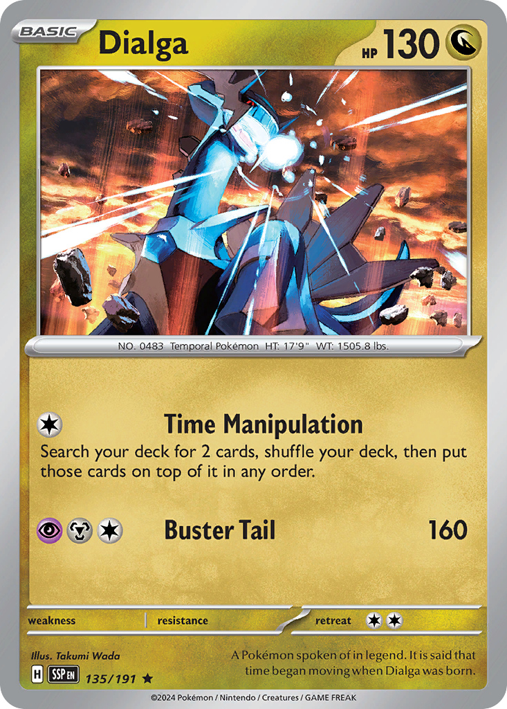 Dialga- 135/191 - Surging Sparks (Reverse Holo)