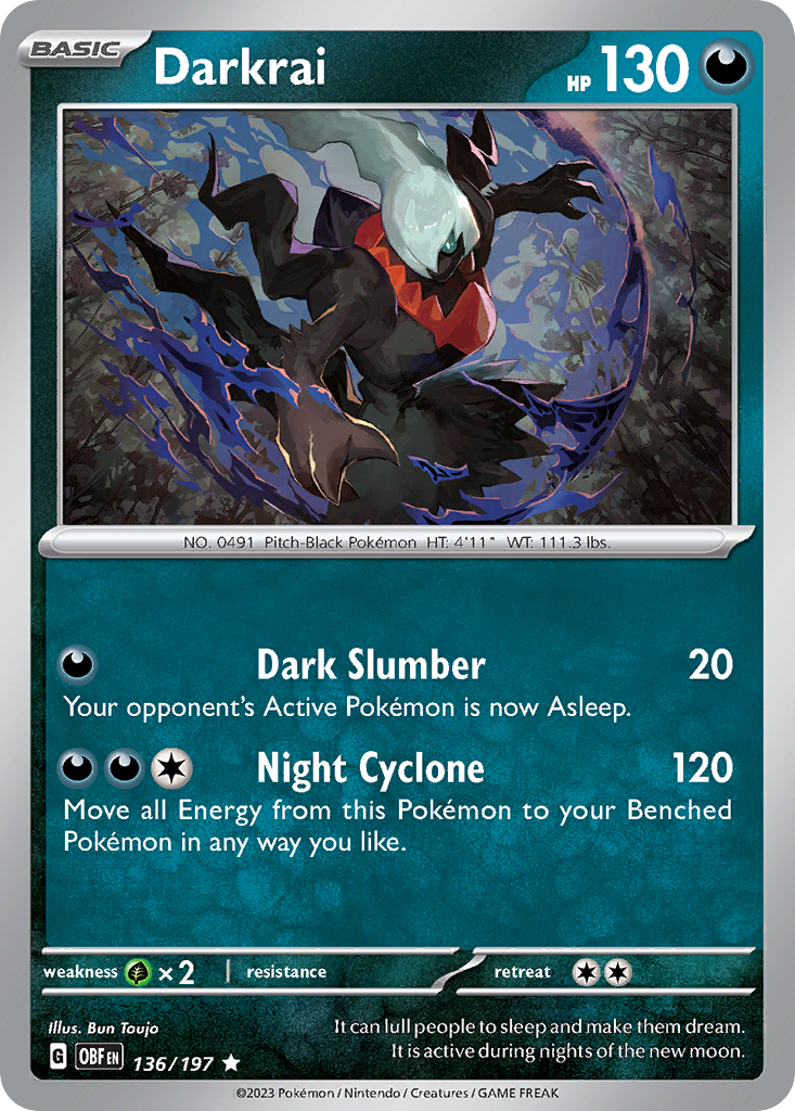 Darkrai - 136/197 - Obsidian Flames (Holo)