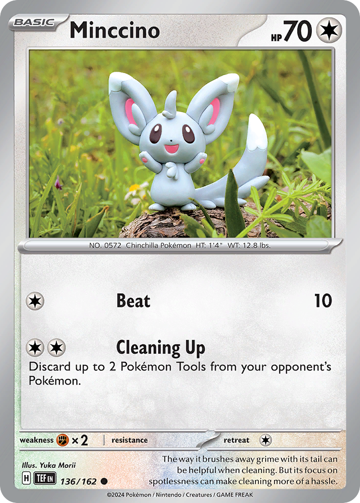 Minccino - 136/162 - Temporal Forces (Reverse Holo)